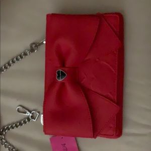 Betsy Johnson  Red Bow WOS Crossbody